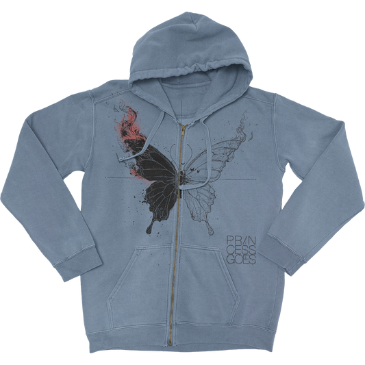 Butterfly Diagram Zip Up Hoodie